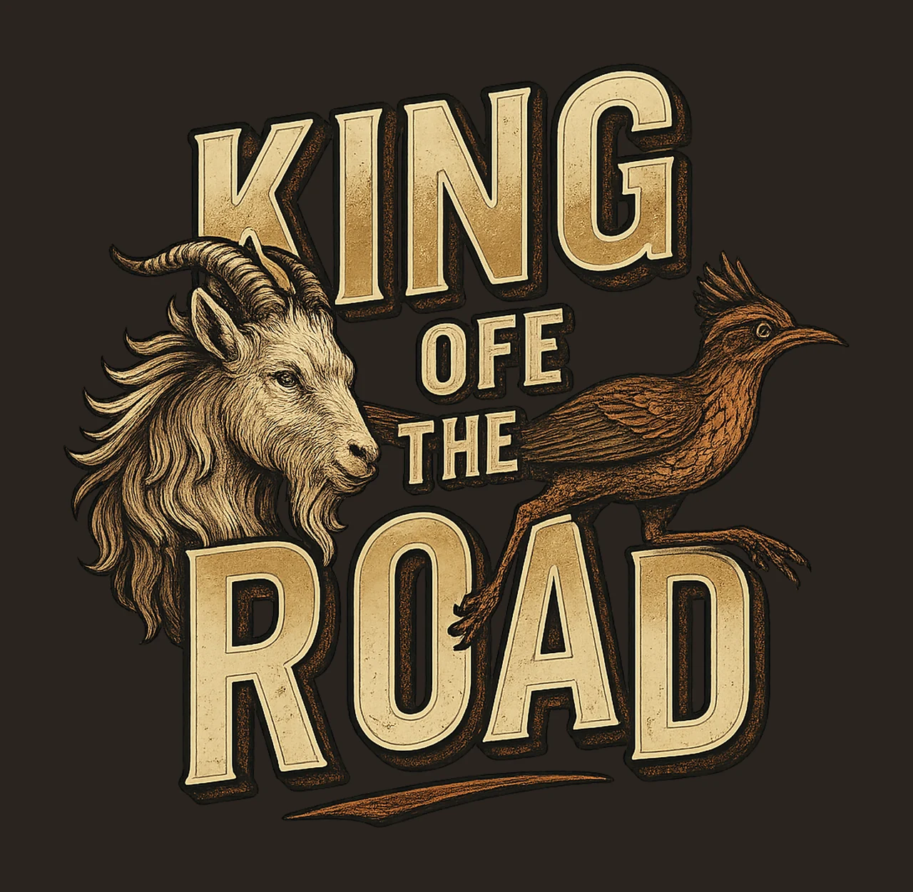 King of the Road Trucker Design Funny Trucker Shirt Big Rig contrast preview thumbnail