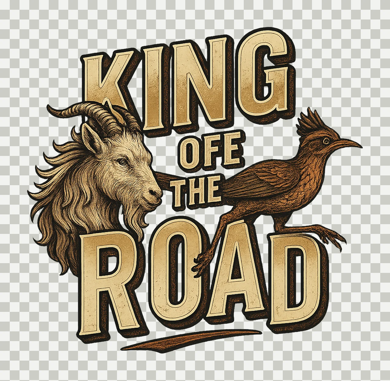 King of the Road Trucker Design Funny Trucker Shirt Big Rig transparency and detail preview thumbnail