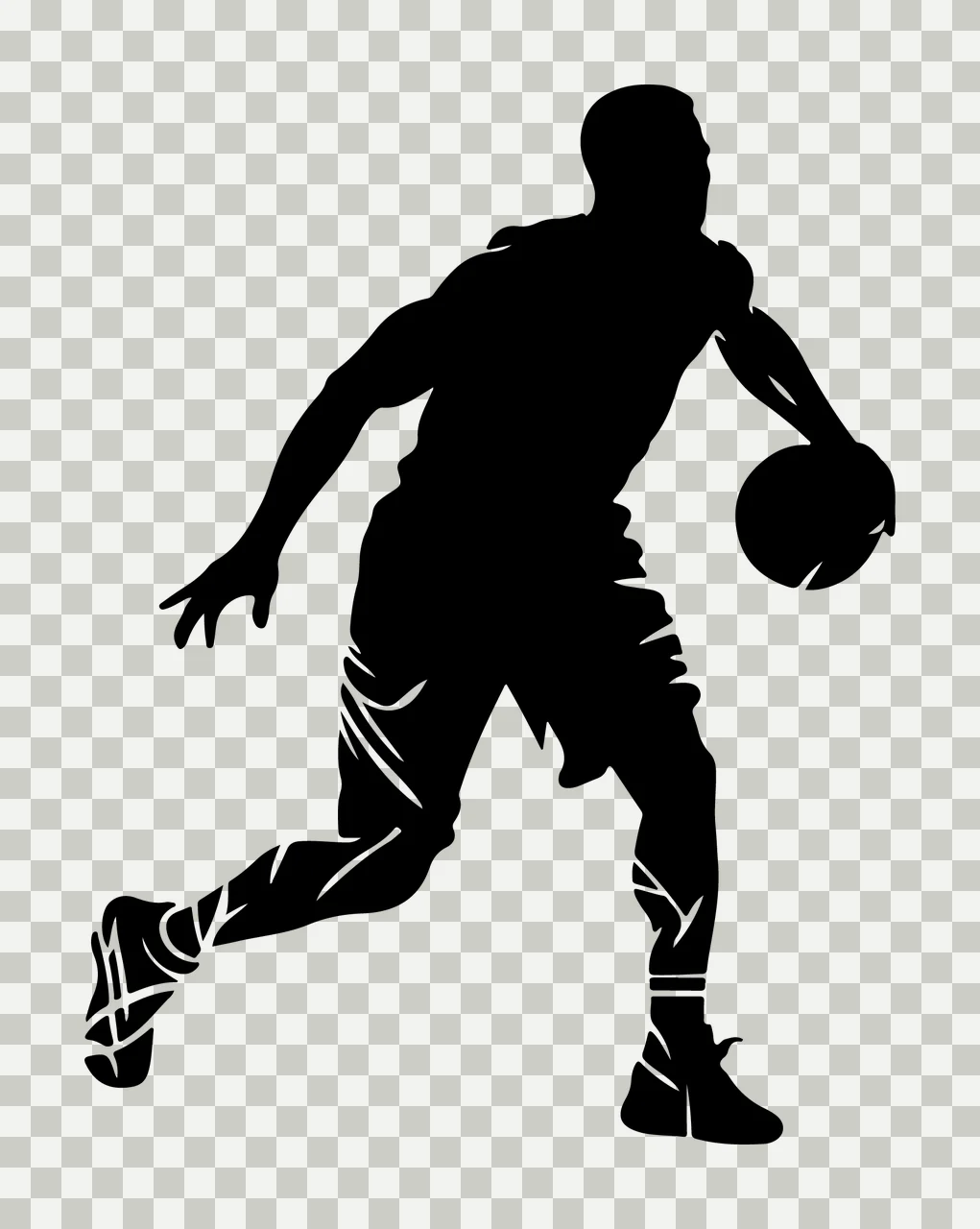 Can Glass Wrap Person Dribbling With Ball transparency and detail preview thumbnail