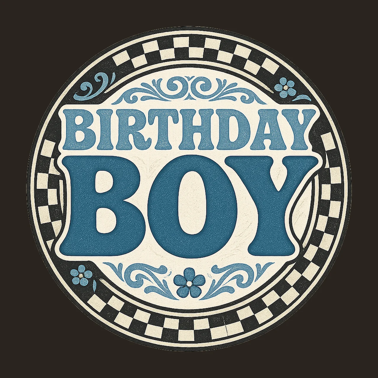 Retro Birthday Boy Checkered Big Brother Design Vintage contrast preview thumbnail