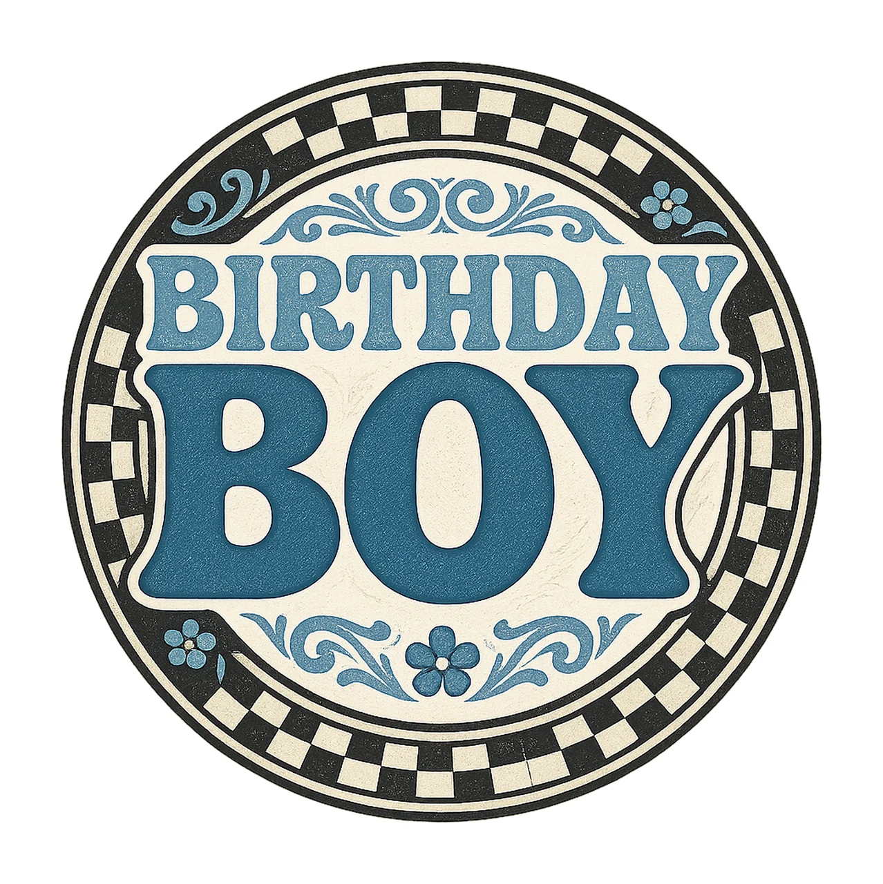 Retro Birthday Boy Checkered Big Brother Design Vintage
