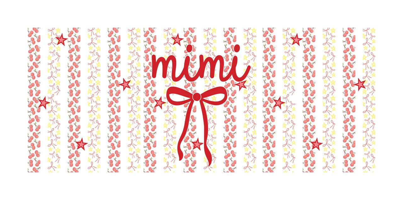 Can Glass Wrap Ribbon Bow On Striped Background stripe star