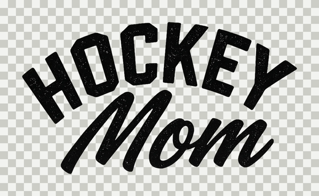 Hockey Mom distressed retro vintage letters Hockey Mama transparency and detail preview thumbnail