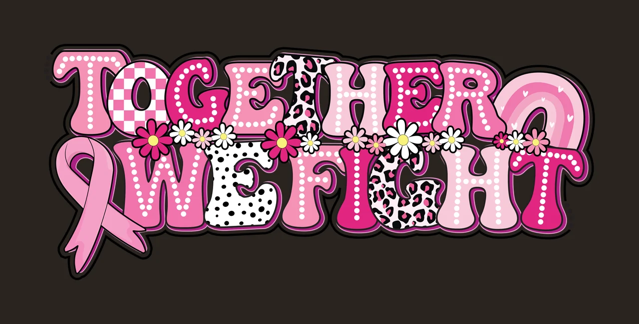 Together One Fight Ribbon Typography text and stationary bold contrast preview thumbnail