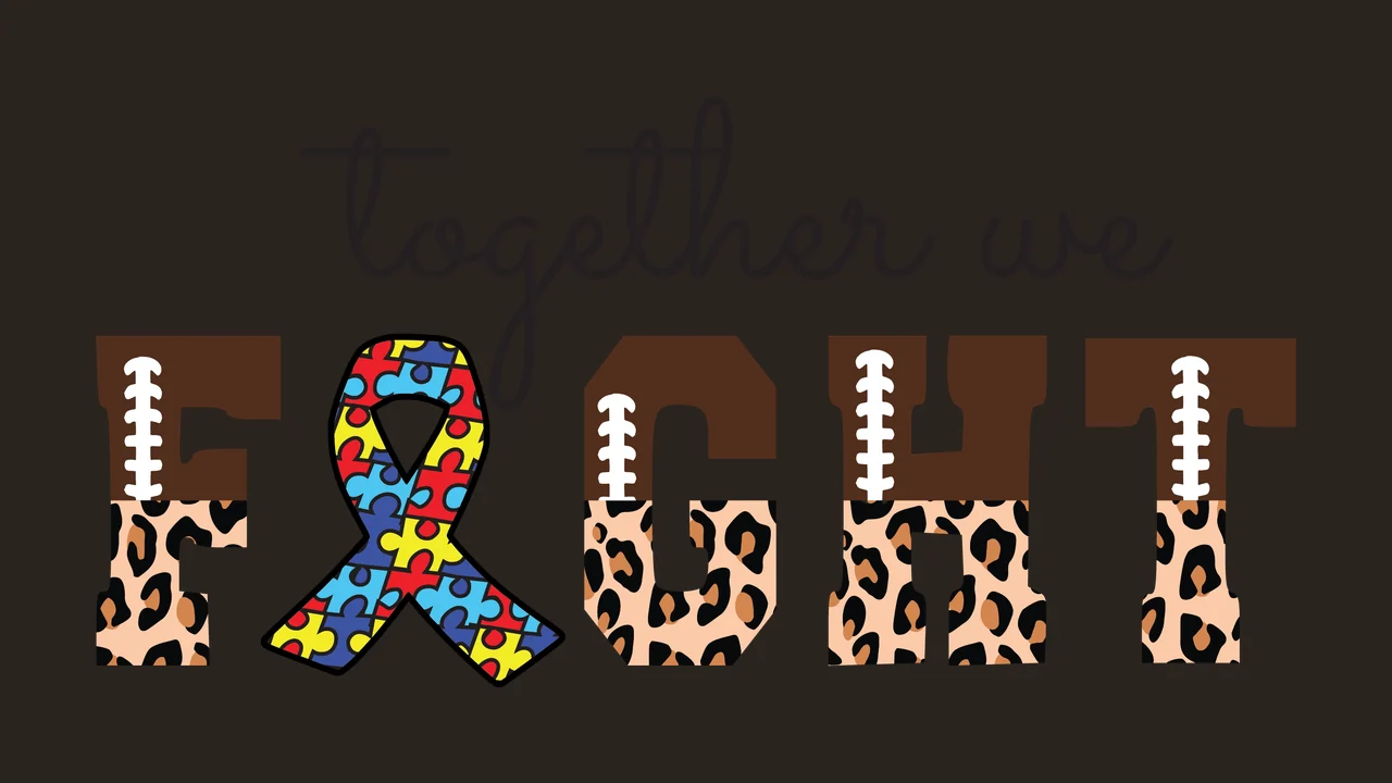 Awareness Text Design ribbon Supportive messaging graphic typography contrast preview thumbnail