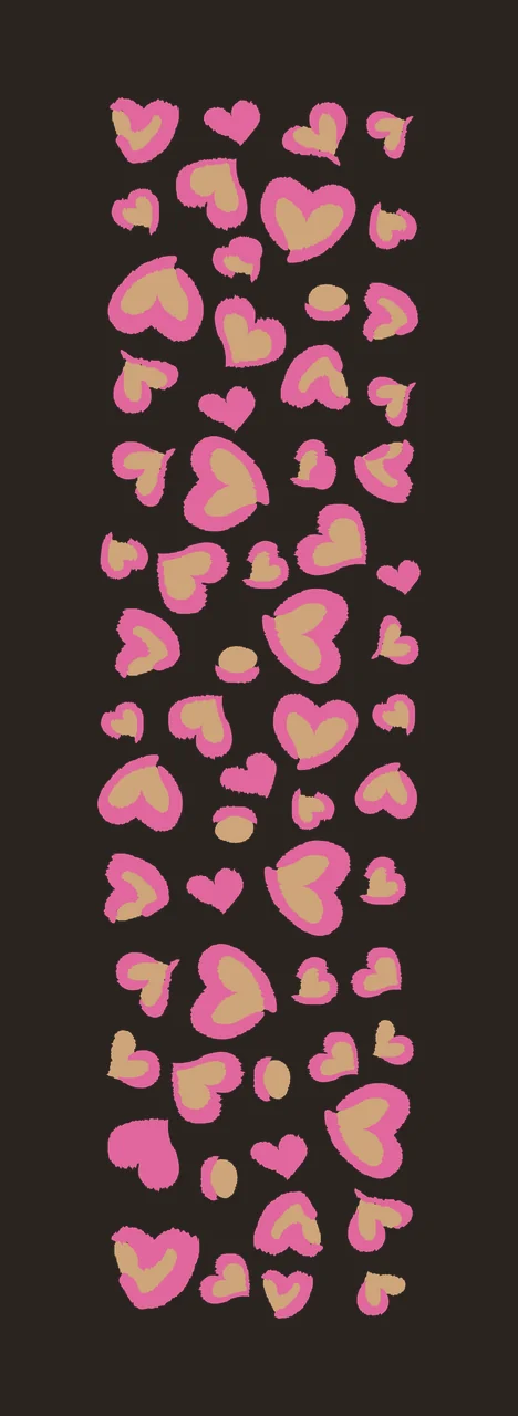 Heart Repeating Black Shapes Design hearts minimalist white contrast preview thumbnail