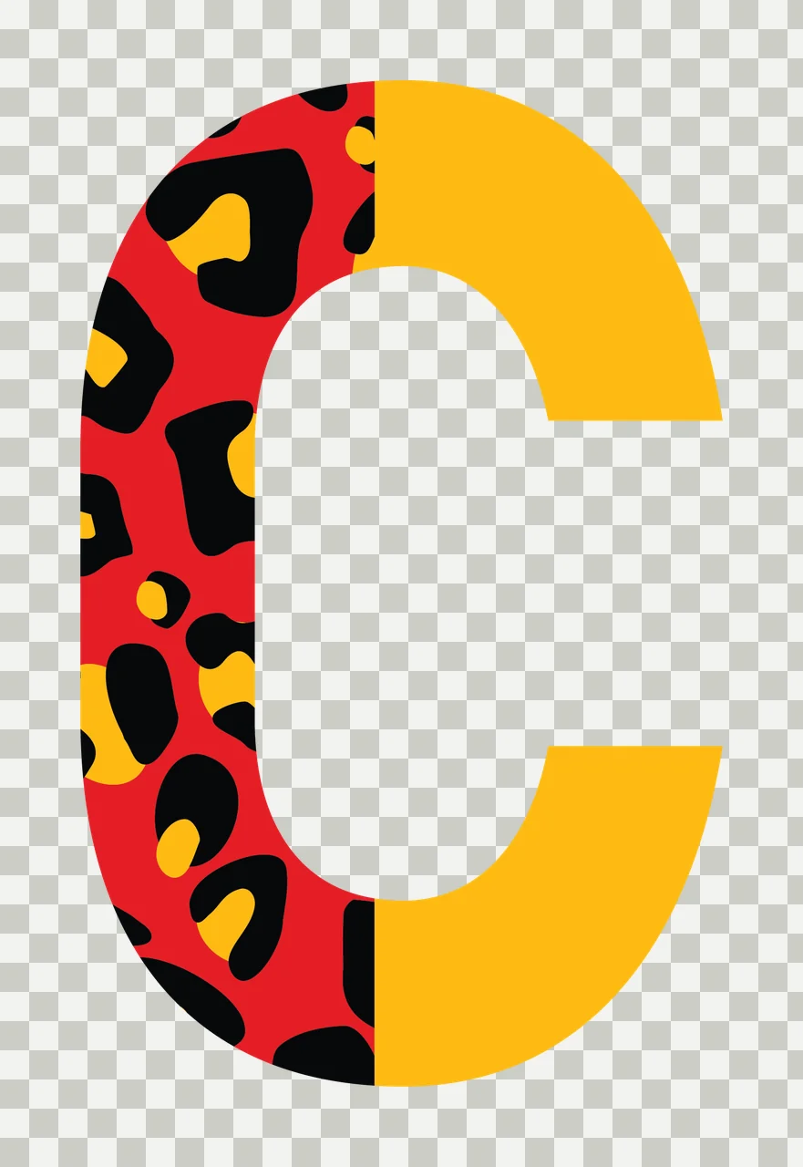 Can Glass Wrap C Letter Animal Pattern Graphic transparency and detail preview thumbnail