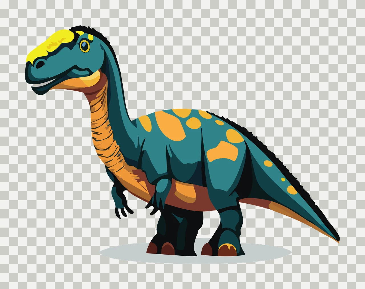 Dinosaur Side Profile Silhouette On Circle standing black white transparency and detail preview thumbnail