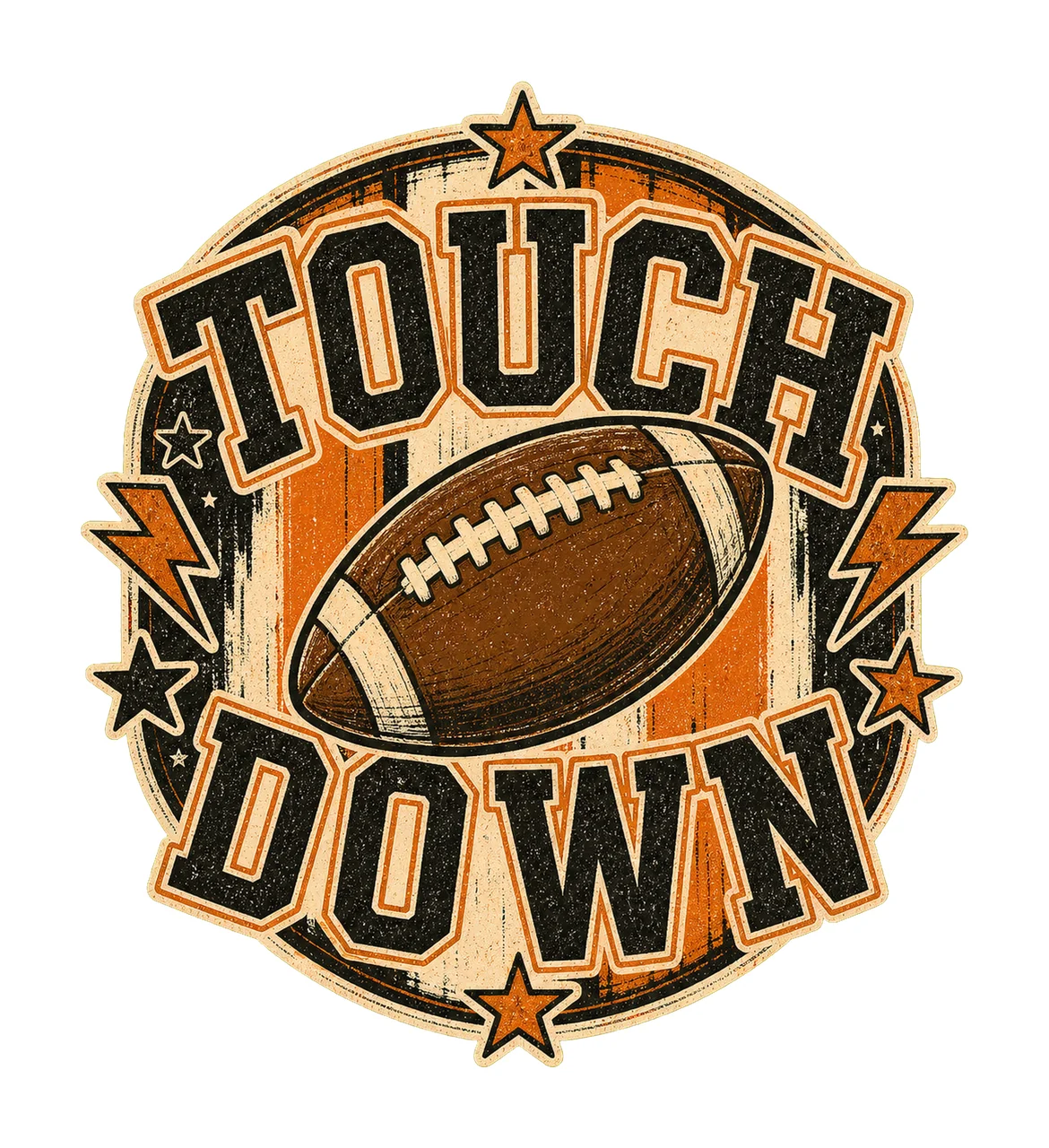 Touchdown Football Season Stripes Football Mom Variation B
