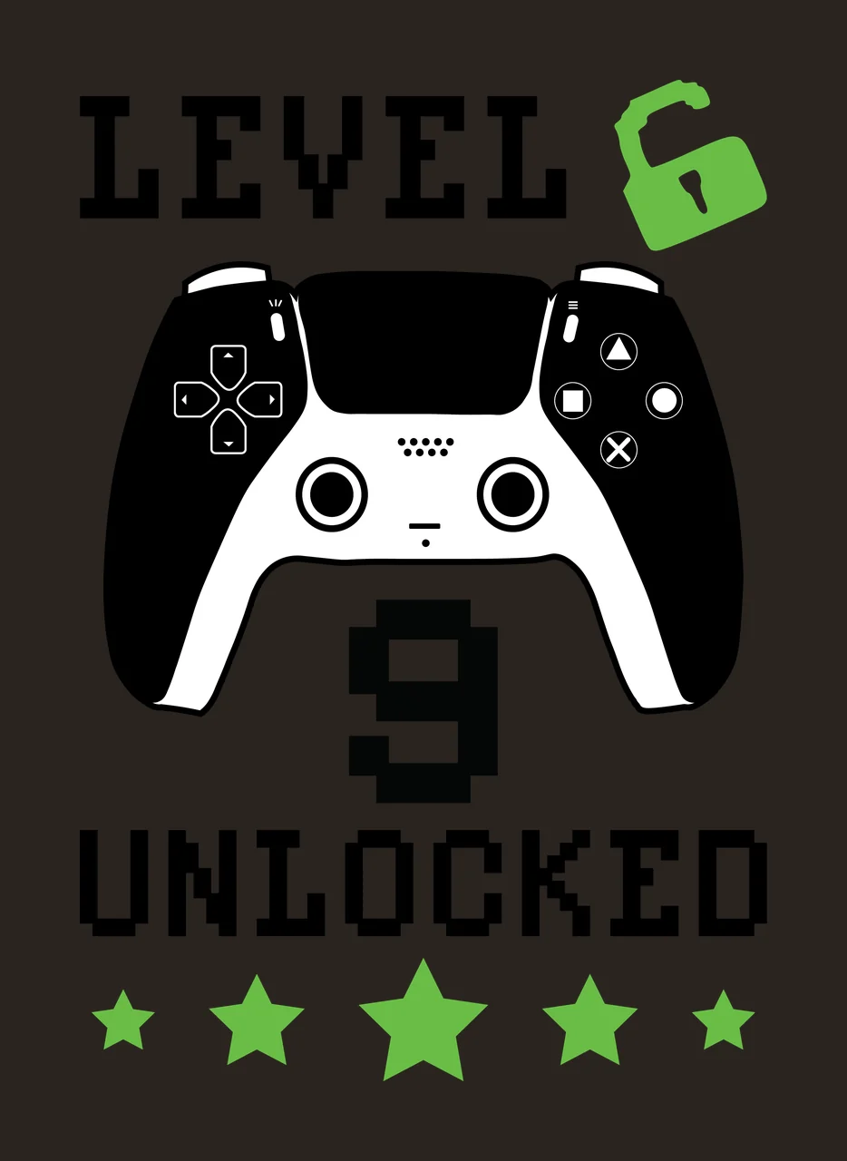 Level 6 Unlocked 9 Text With Controller game displayed padlock contrast preview thumbnail