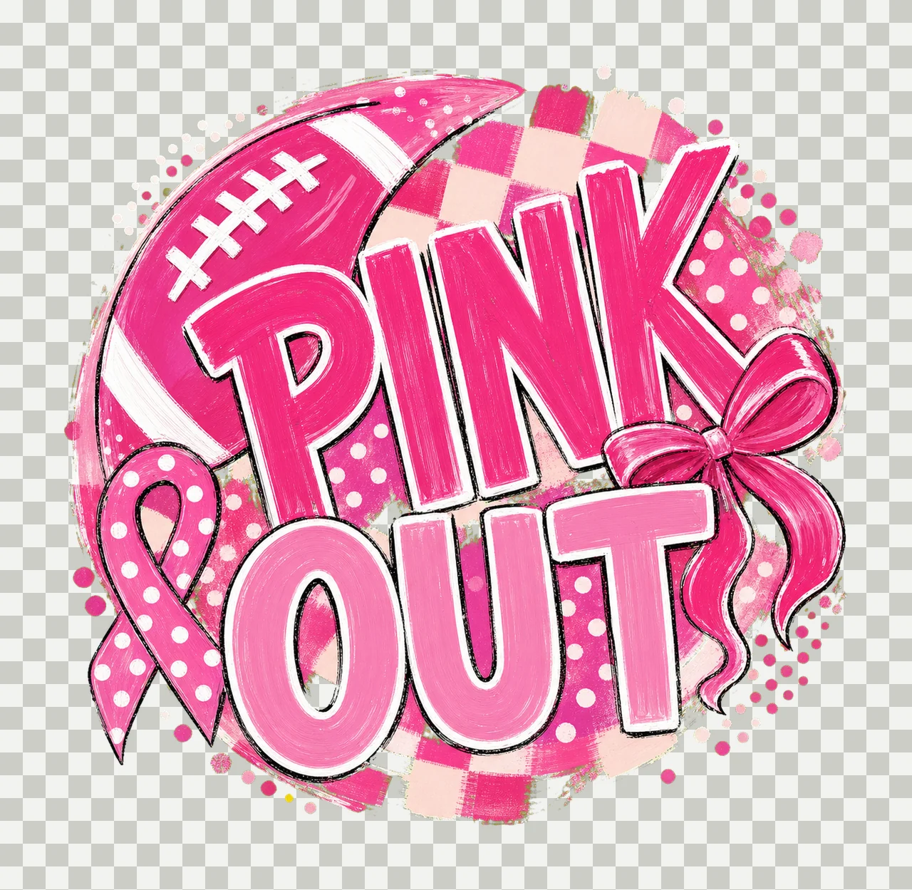 Comfort Colors Preppy Football Pink Out Shirt Coquette bundle 03 transparency and detail preview thumbnail