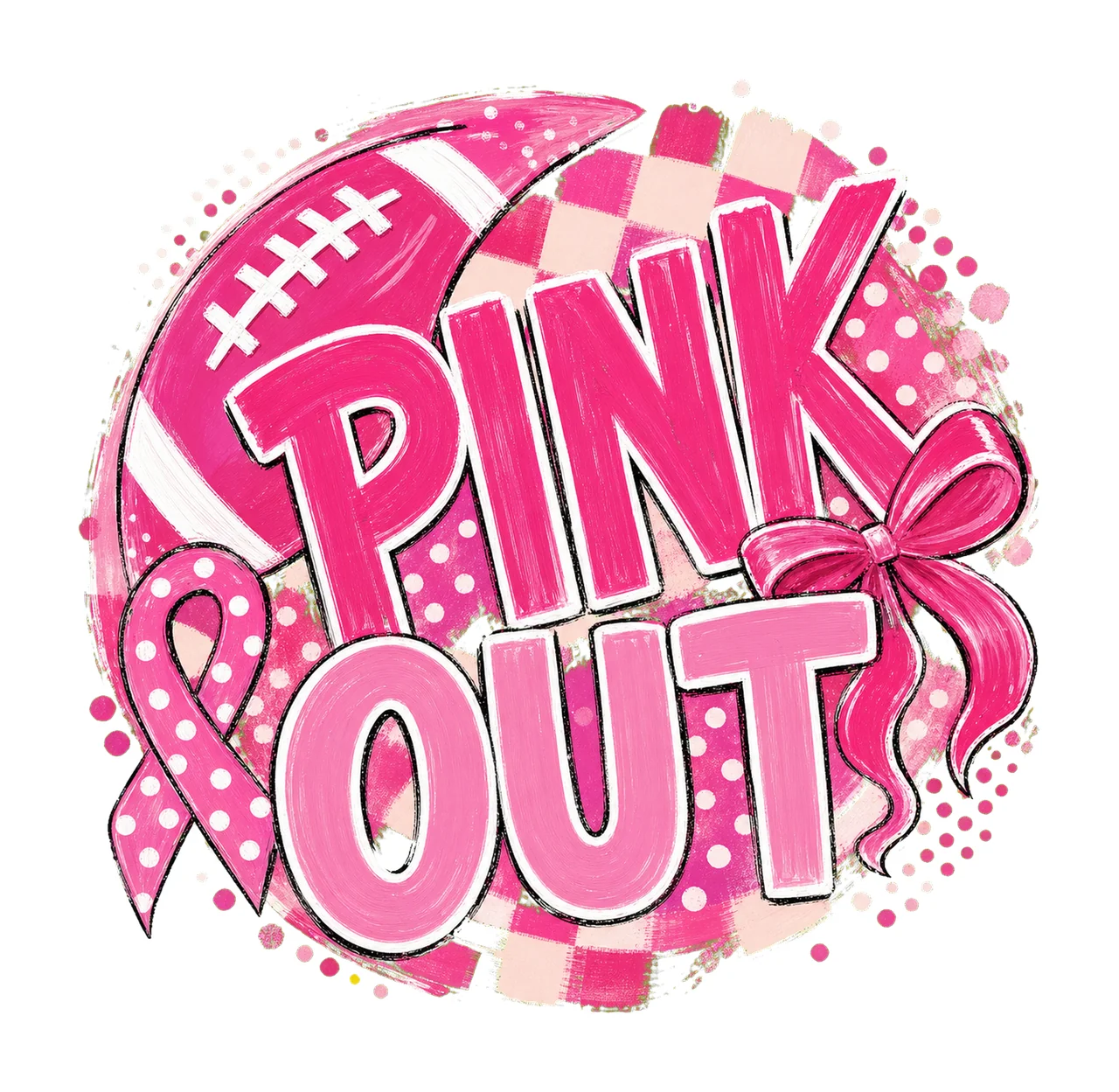 Comfort Colors Preppy Football Pink Out Shirt Coquette bundle 03