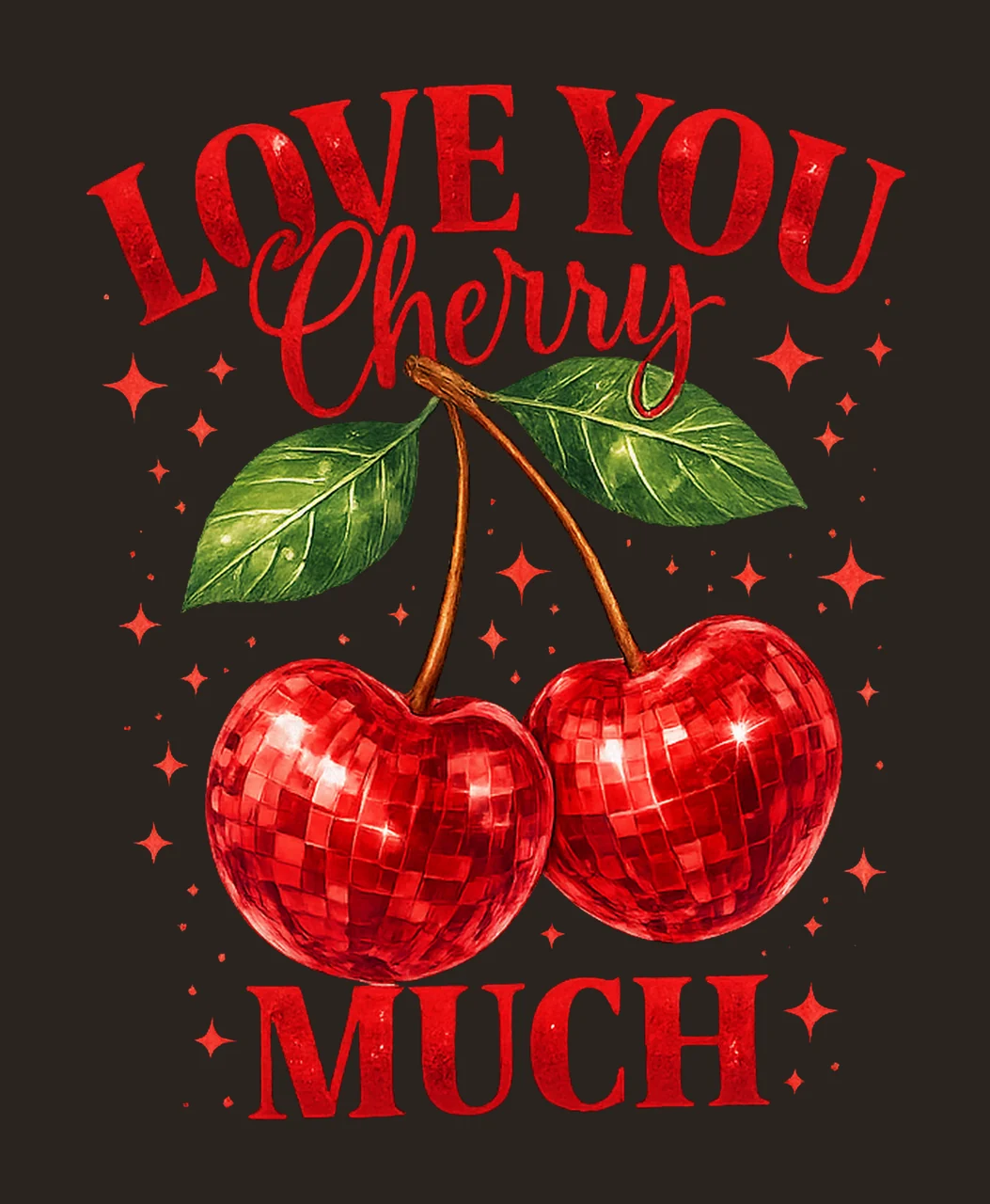 Love You Cherry Much Valentine Coquette Bow Trendy contrast preview thumbnail