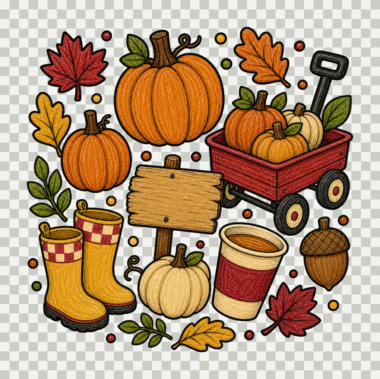 pumpkin patch 04 cozy crayon sublimation instant shirt transparency and detail preview thumbnail