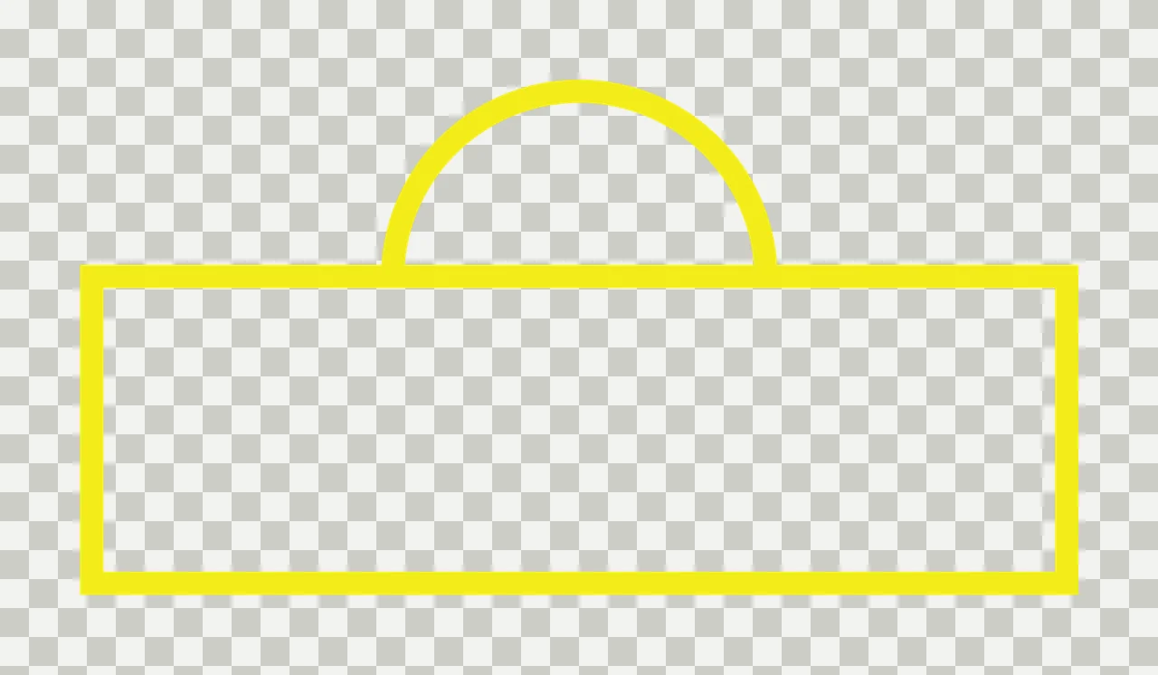 Simple Line Drawing Of A Rectangle With Semi outline semicircle transparency and detail preview thumbnail