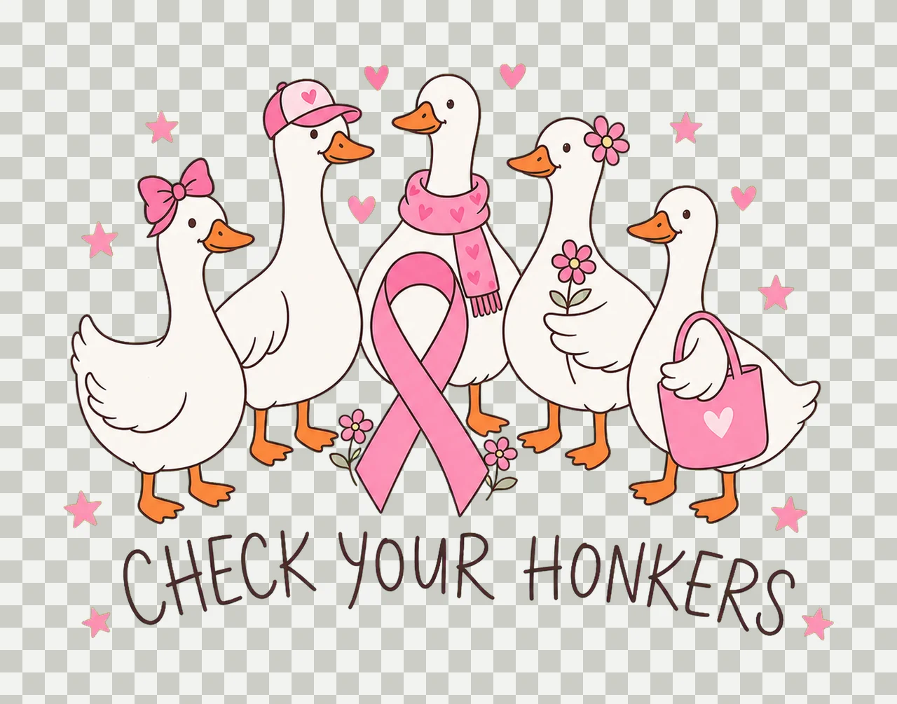Funny Goose Breast Cancer Awareness Breast Variation B transparency and detail preview thumbnail