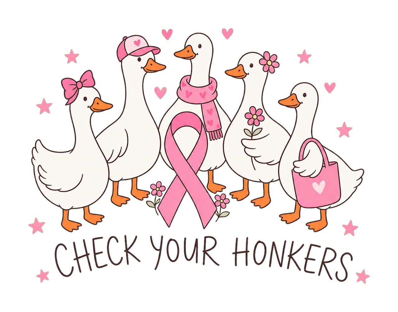 Funny Goose Breast Cancer Awareness Breast Variation B