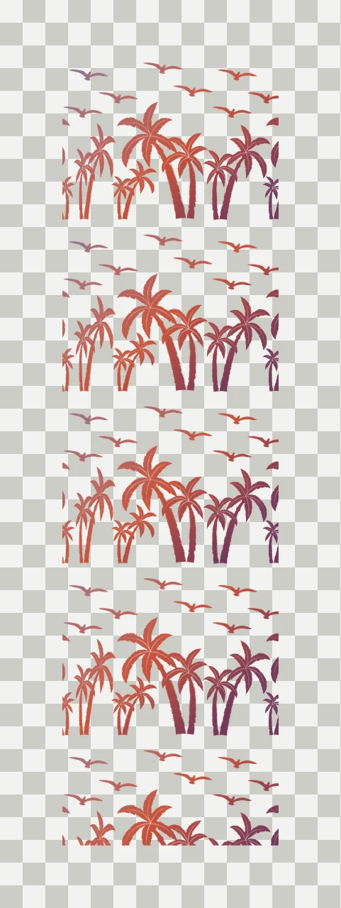 Tropical Palm Tree Seagull Pattern trees and birds bird graphic transparency and detail preview thumbnail