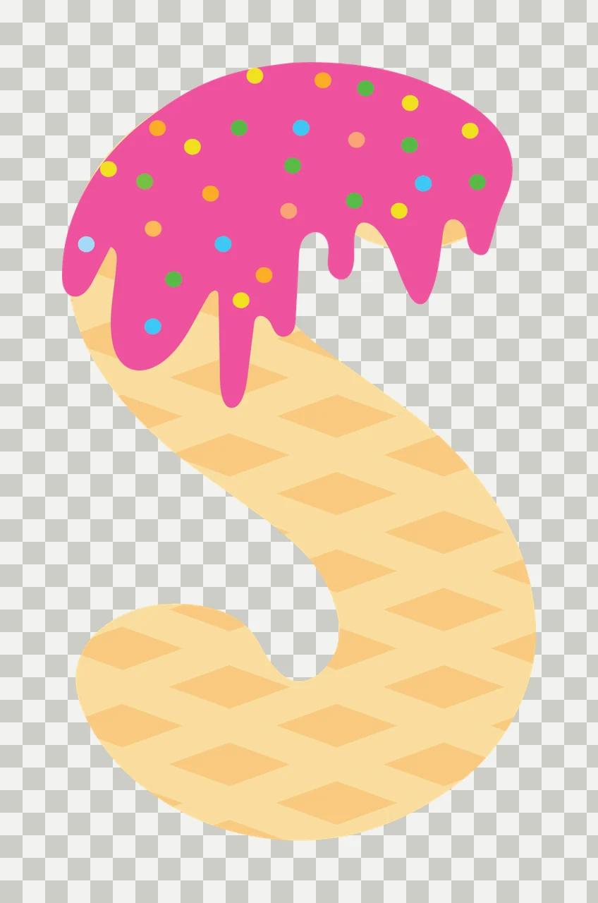 Ice Cream Font Character 09 scalable logo design icon transparency and detail preview thumbnail