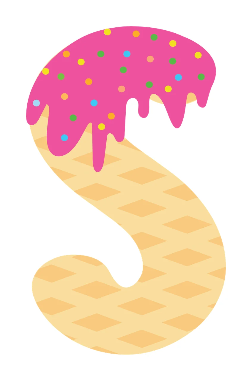 Ice Cream Font Character 09 scalable logo design icon