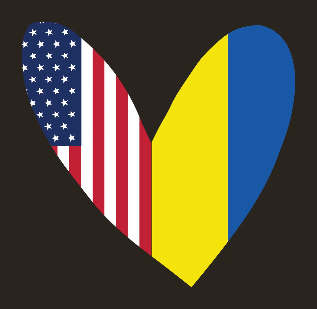 Heart American Flag Shape Graphic stars stripes minimalist contrast preview thumbnail