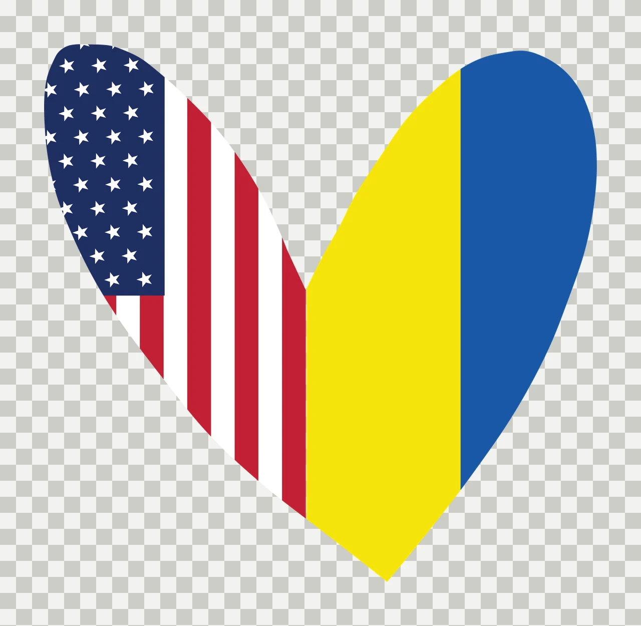 Heart American Flag Shape Graphic stars stripes minimalist transparency and detail preview thumbnail