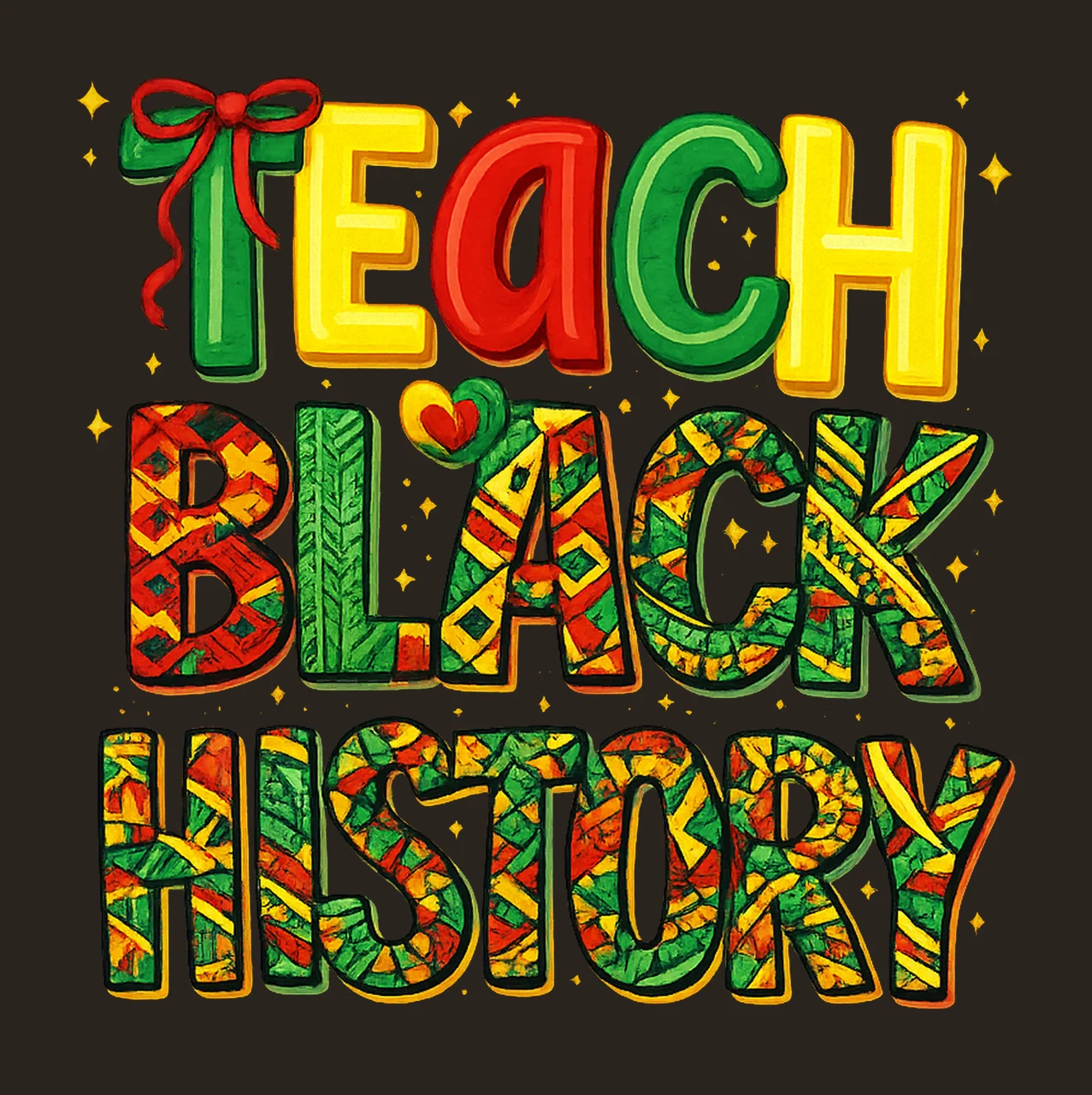 Teacher Black Teacher Black History Month Design Juneteenth contrast preview thumbnail
