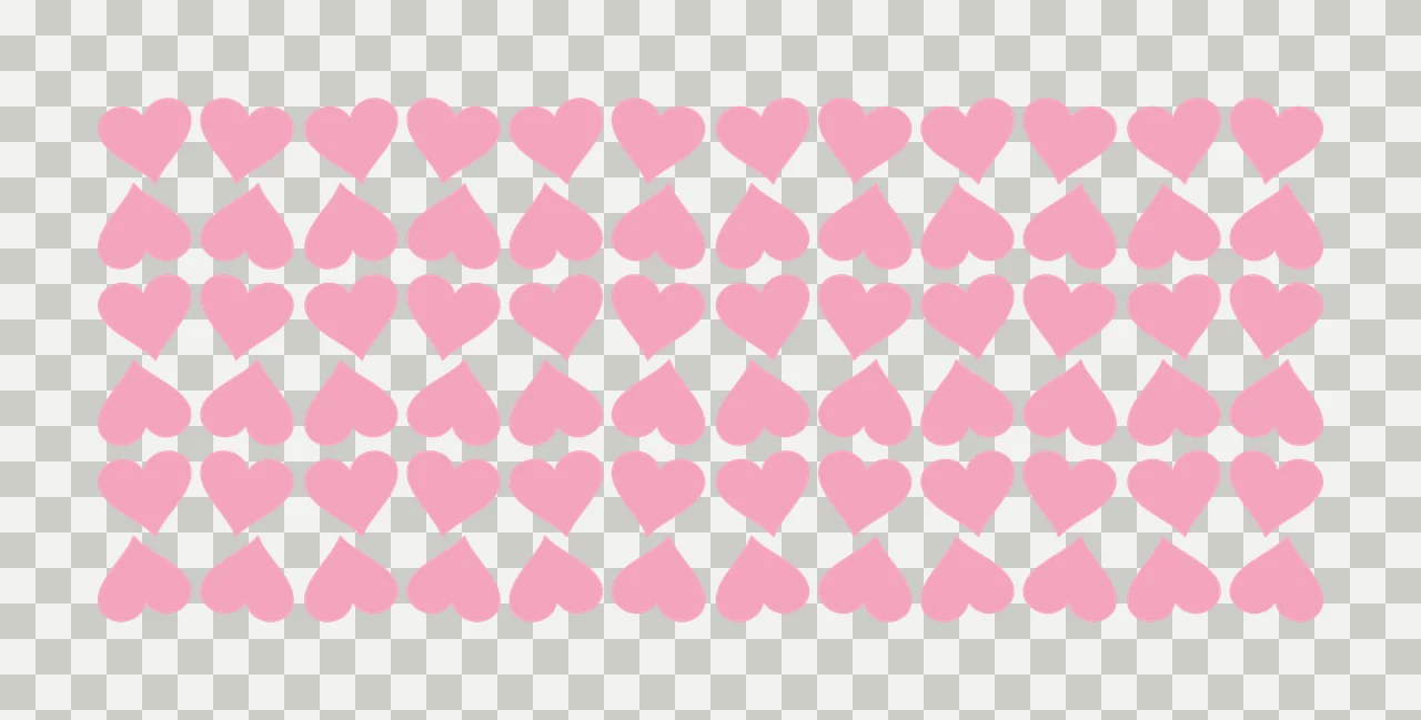 Can Glass Wrap Pattern Of Repeating Black Hearts white plain transparency and detail preview thumbnail