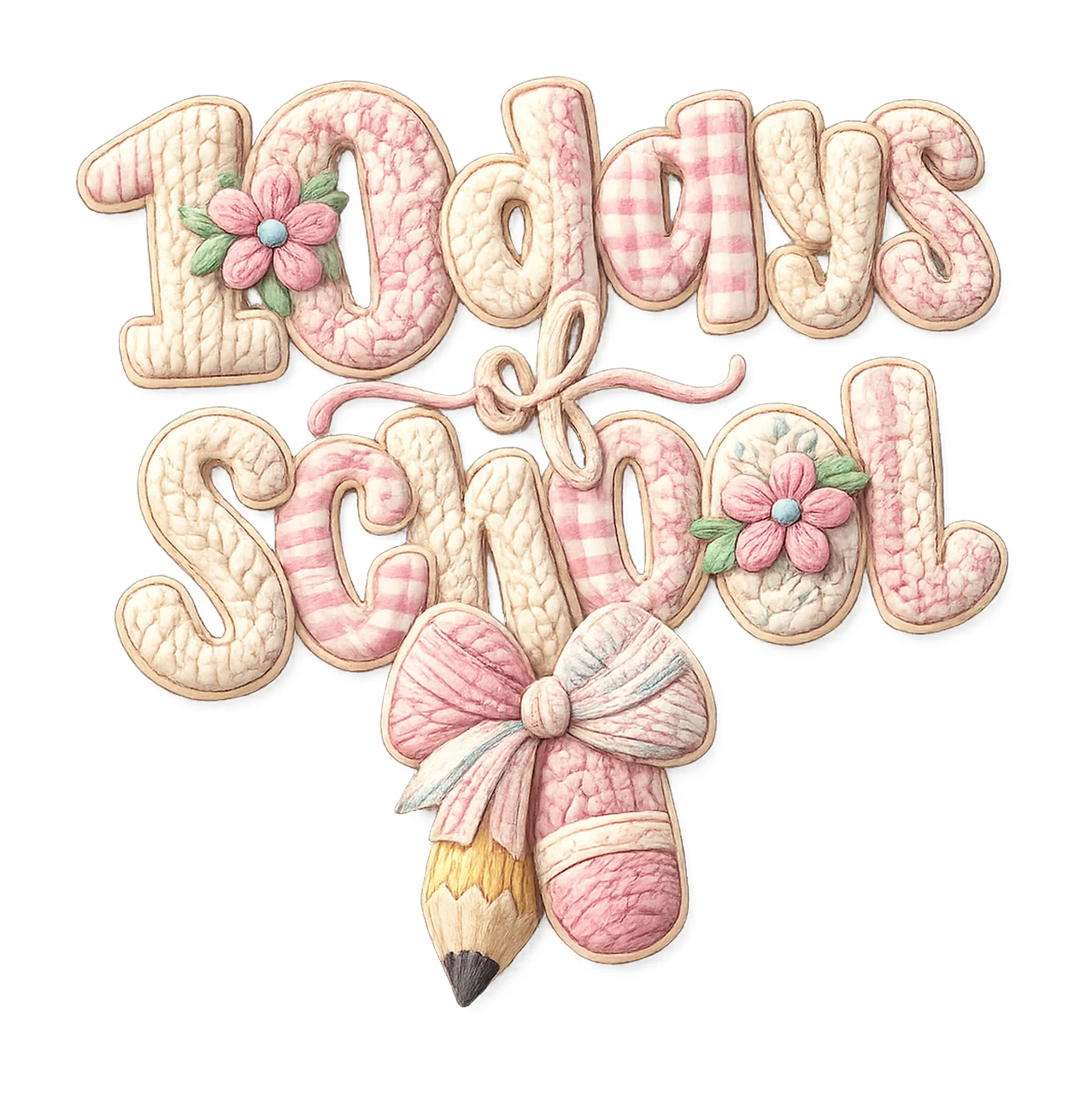 Faux Yarn 100 Days Of School Crochet School Coquette Digital