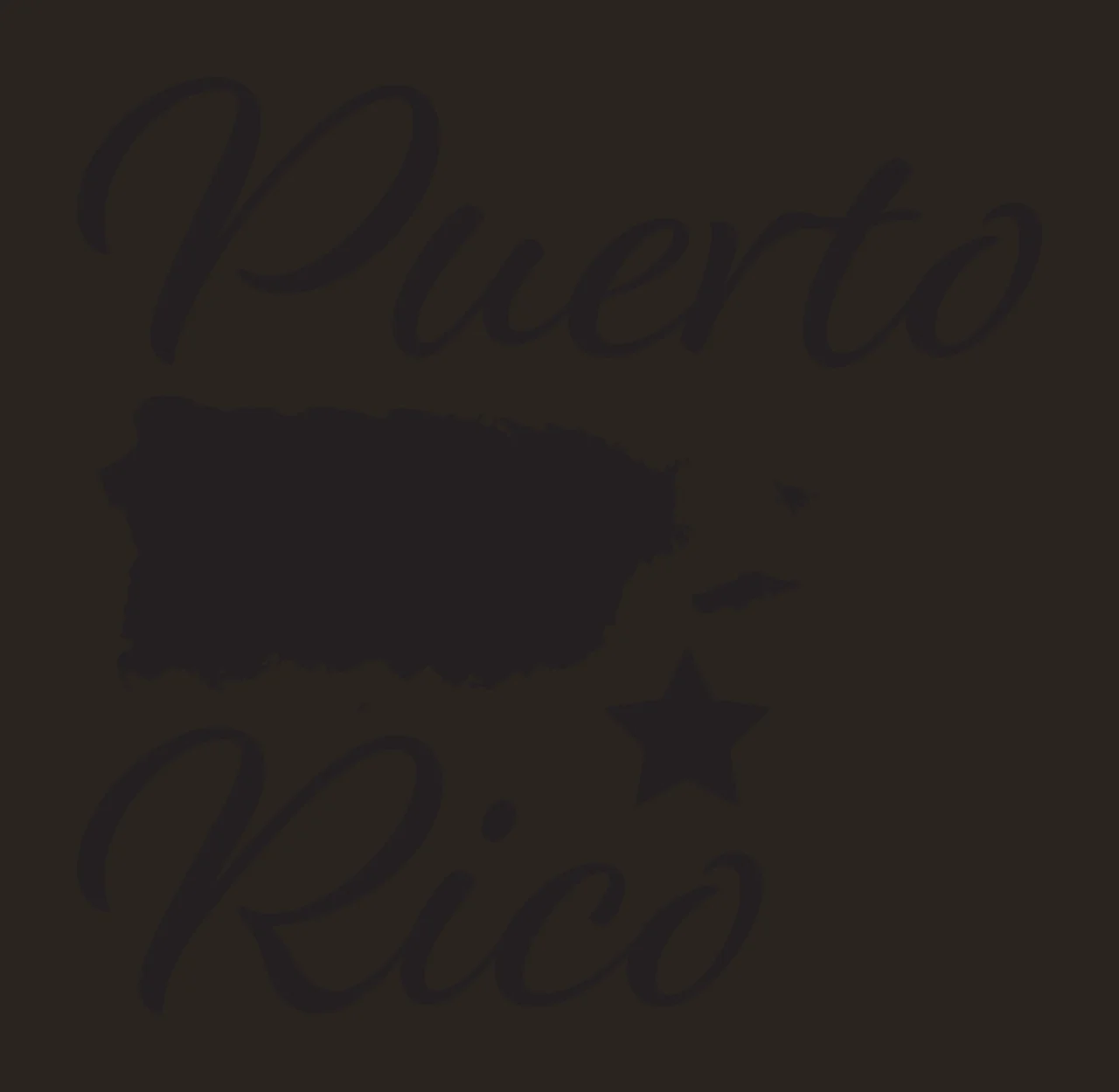 Puerto Rico Island Map Shape stenciled star silhouette graphic contrast preview thumbnail