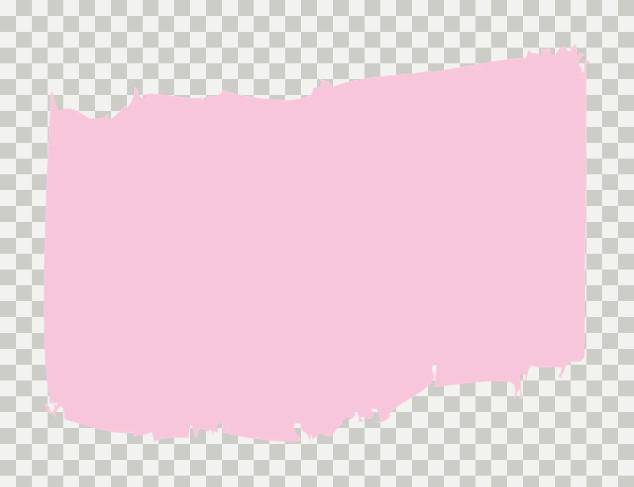 Paint stroke Illustration with pink paint swatch, rough edges and distressed border in light pink, pastel pink and white transparency and detail preview thumbnail