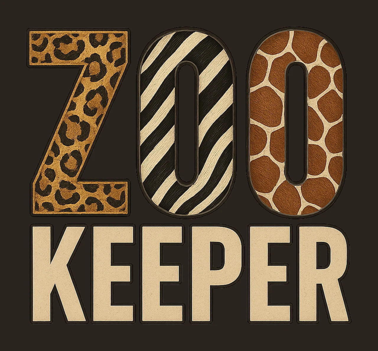 Zookeeper Animals Zoo Wildlife Lover Safari Savanna Design contrast preview thumbnail