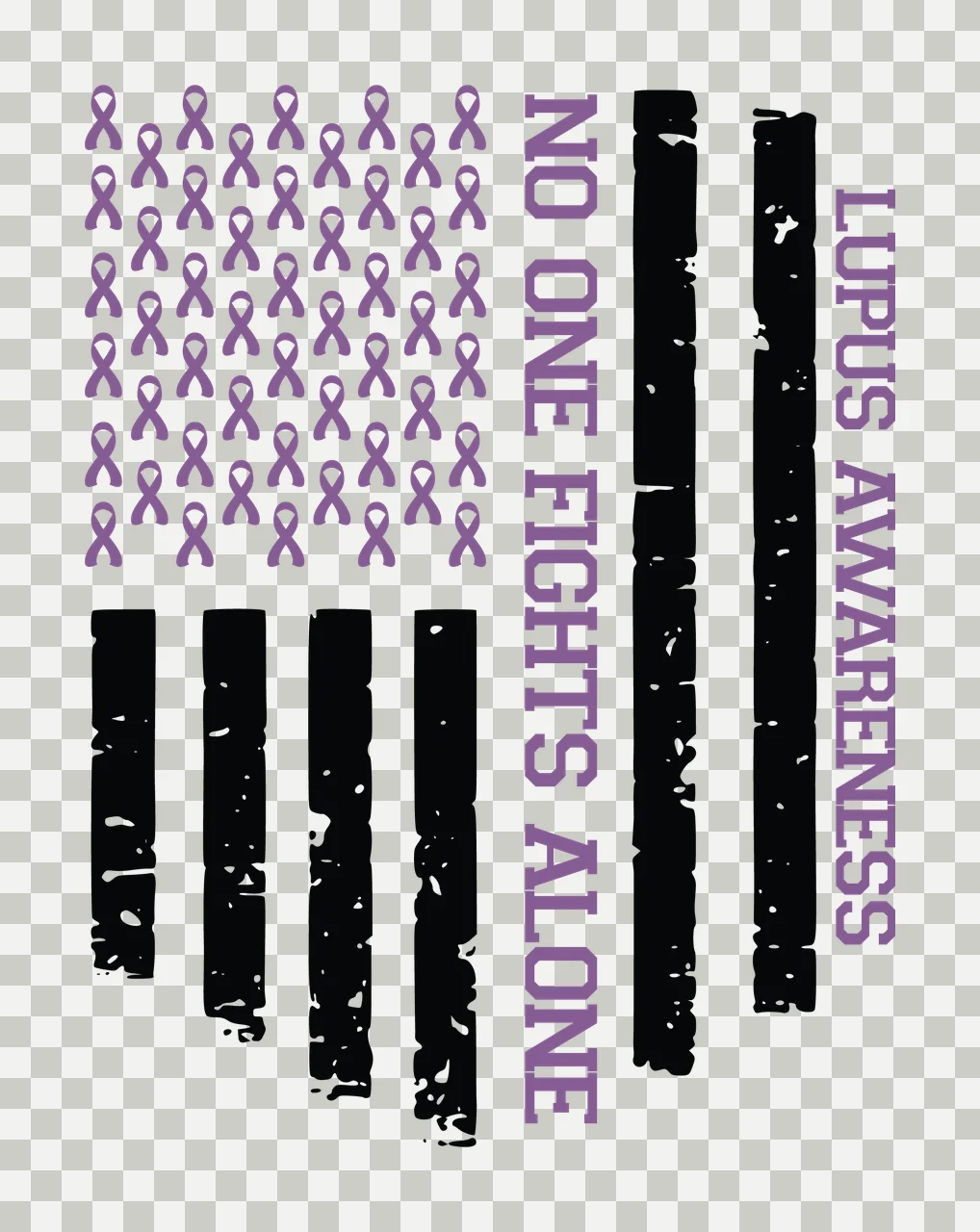 Lupus Awareness Flag flying ribbons stripes distressed black transparency and detail preview thumbnail