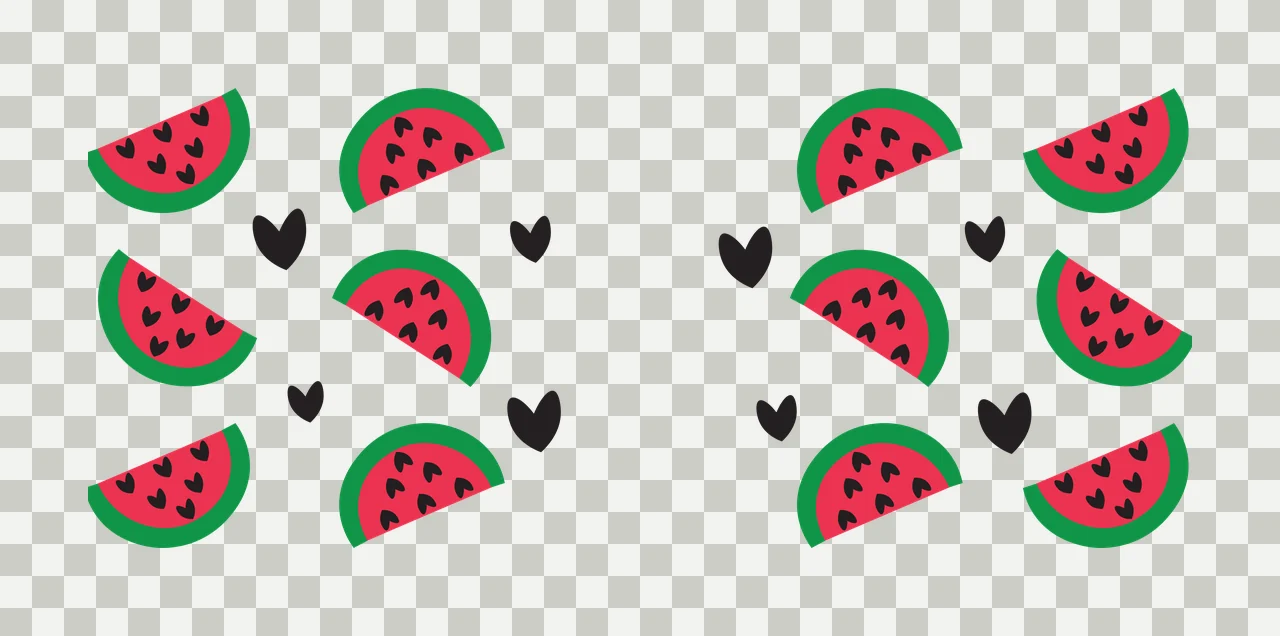 Can Glass Wrap Semi Circles And Small Hearts pattern flat black transparency and detail preview thumbnail