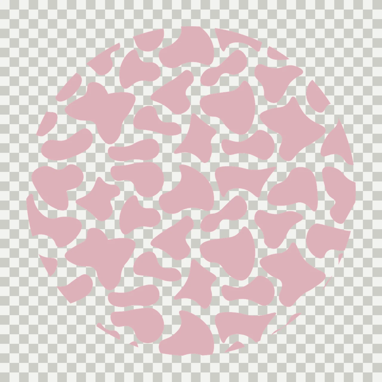 Keychain Circular Black Cow Print Pattern spots circle organic transparency and detail preview thumbnail