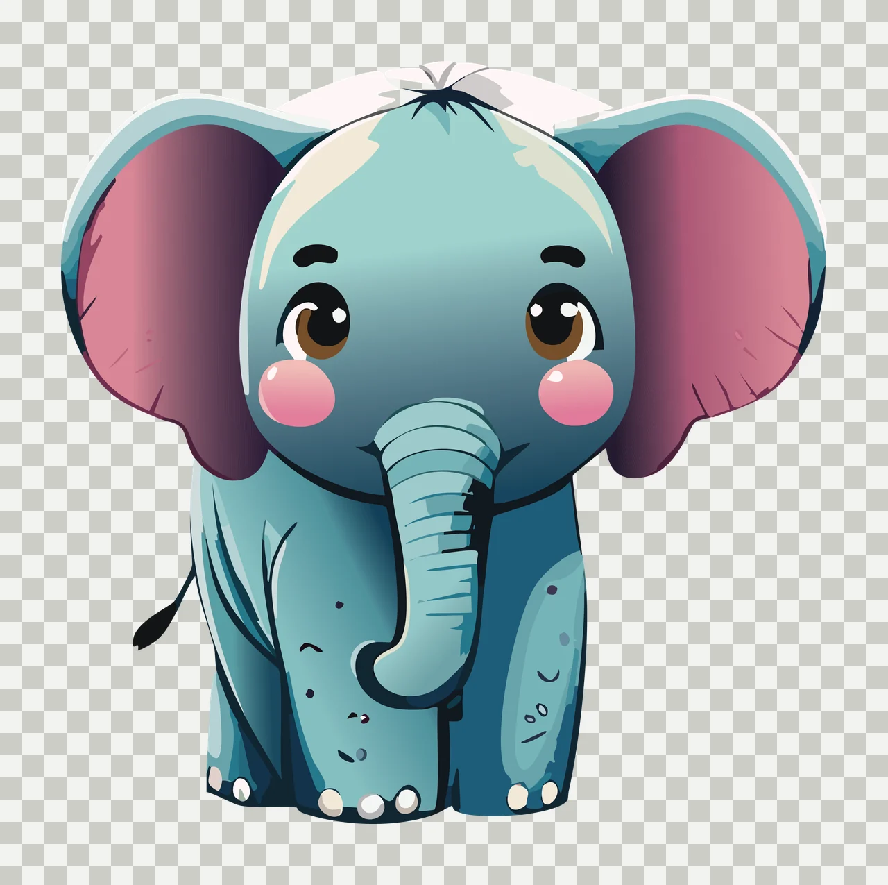 Animal Elephant Silhouette With Abstract Interior Lines Standing transparency and detail preview thumbnail