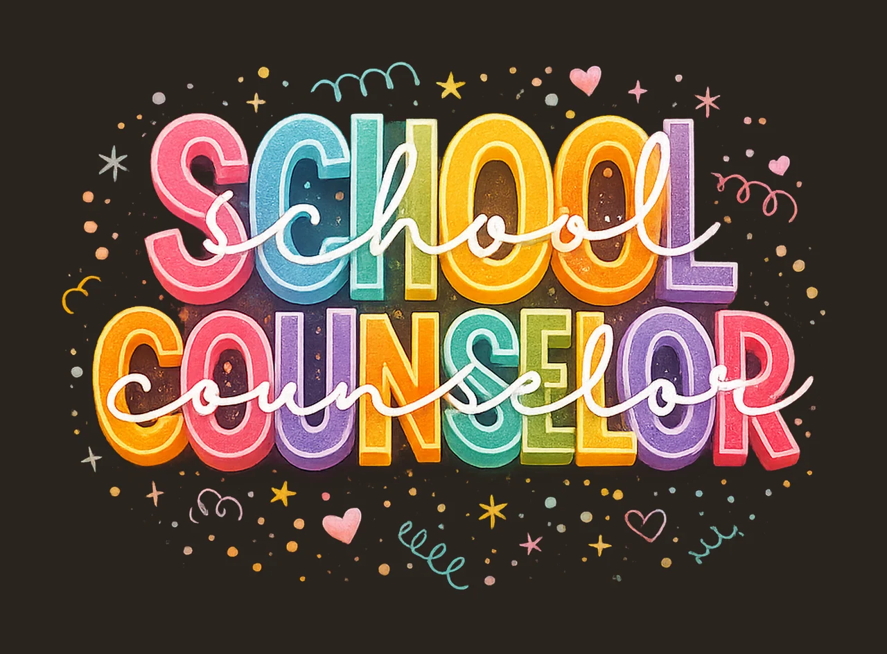 Colorful School Counselor Occupation Shirt Design Counselor contrast preview thumbnail