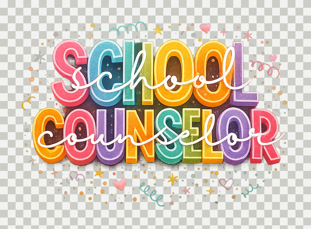 Colorful School Counselor Occupation Shirt Design Counselor transparency and detail preview thumbnail