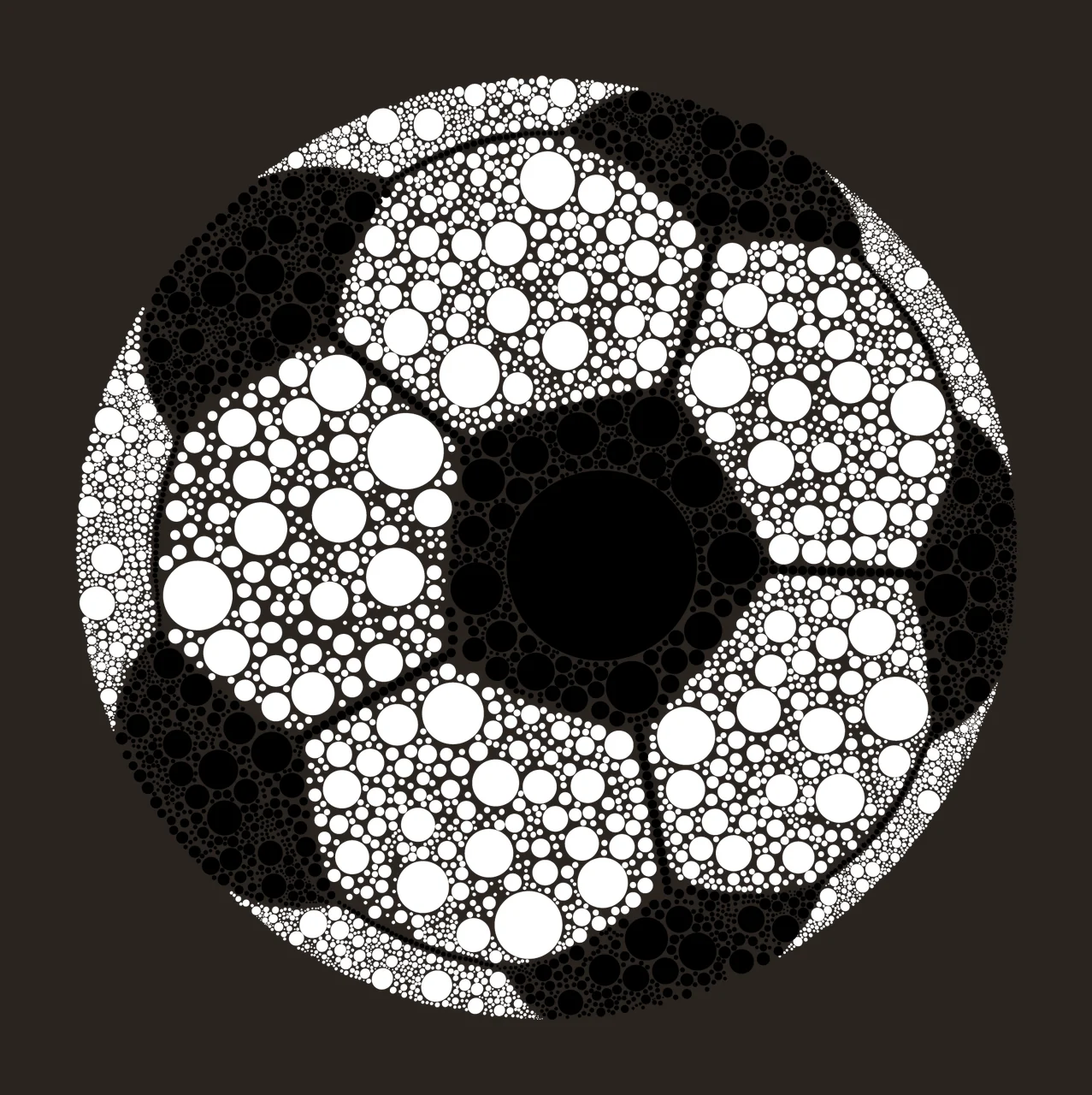 Dot Black And White Circular Geometric Pattern circle monochrome contrast preview thumbnail