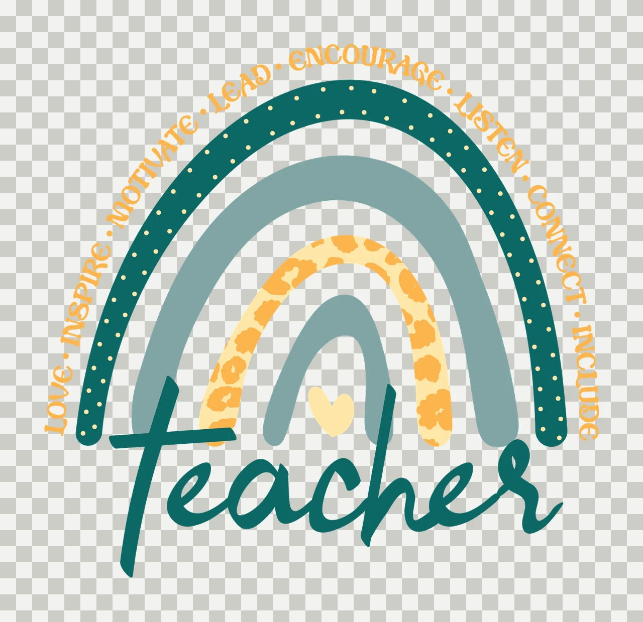 Can Glass Wrap Rainbow Arch With Text framing heart typography transparency and detail preview thumbnail