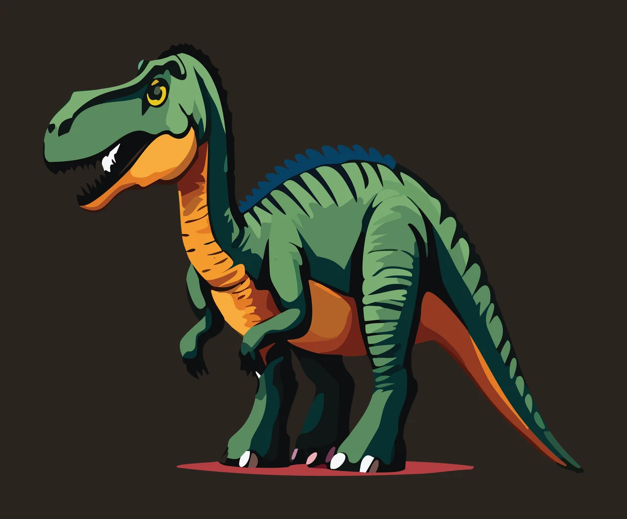 Dinosaur Aggressive Silhouette Graphic standing black white contrast preview thumbnail