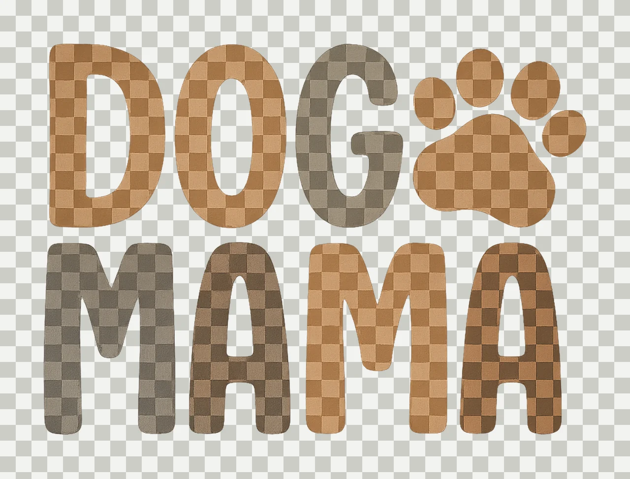 Dog Mama Checkered Design Cute Dog Mama Sublimation Trendy transparency and detail preview thumbnail
