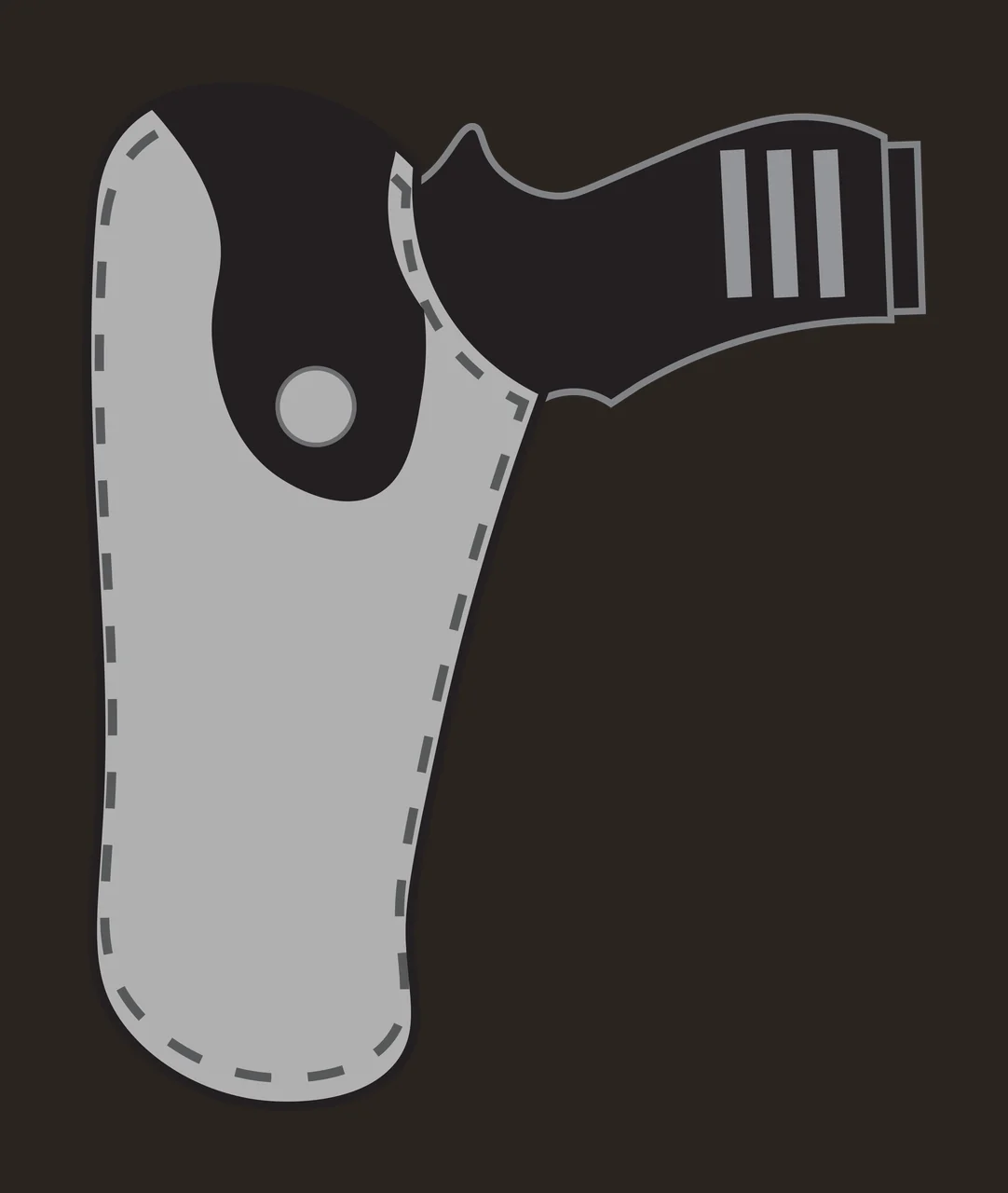Black Silhouette Of A Handgun firearm weapon minimalist 30 4 contrast preview thumbnail