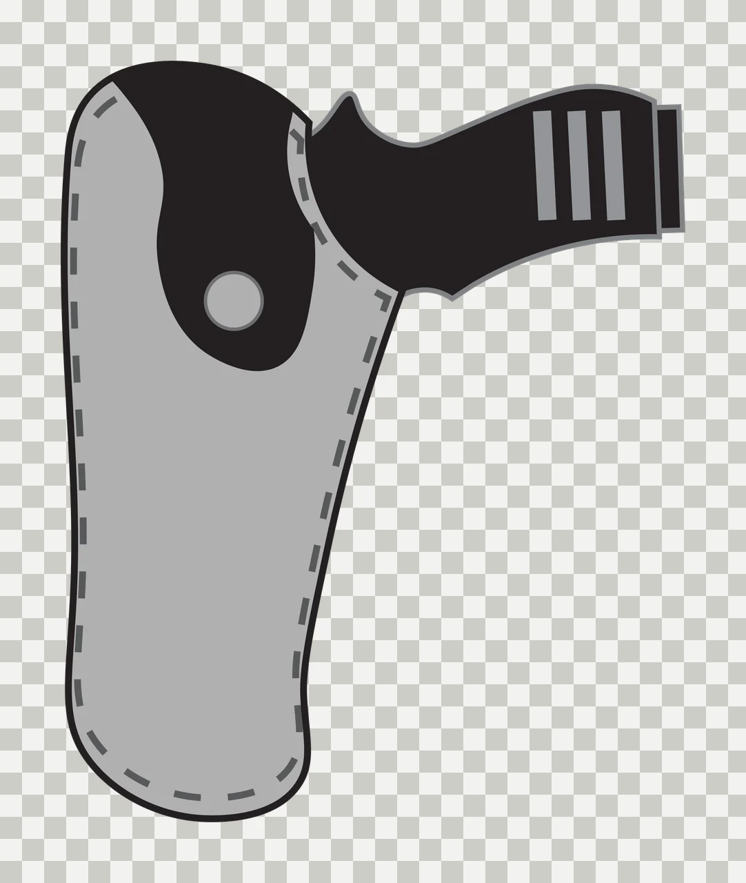 Black Silhouette Of A Handgun firearm weapon minimalist 30 4 transparency and detail preview thumbnail