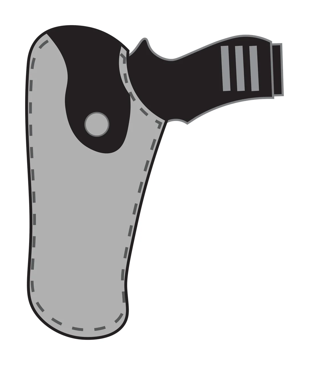 Black Silhouette Of A Handgun firearm weapon minimalist 30 4