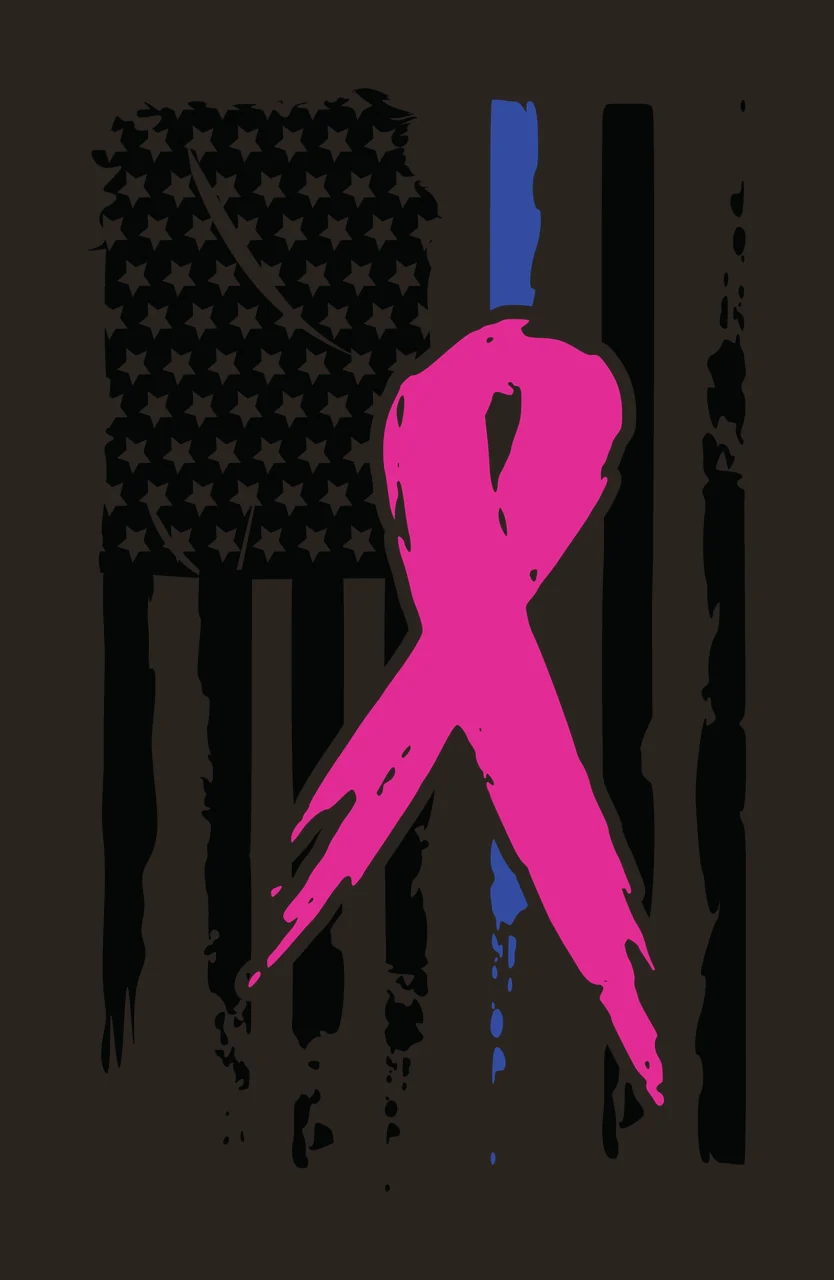 Flag Awareness Ribbon On Distressed American stars stripes contrast preview thumbnail