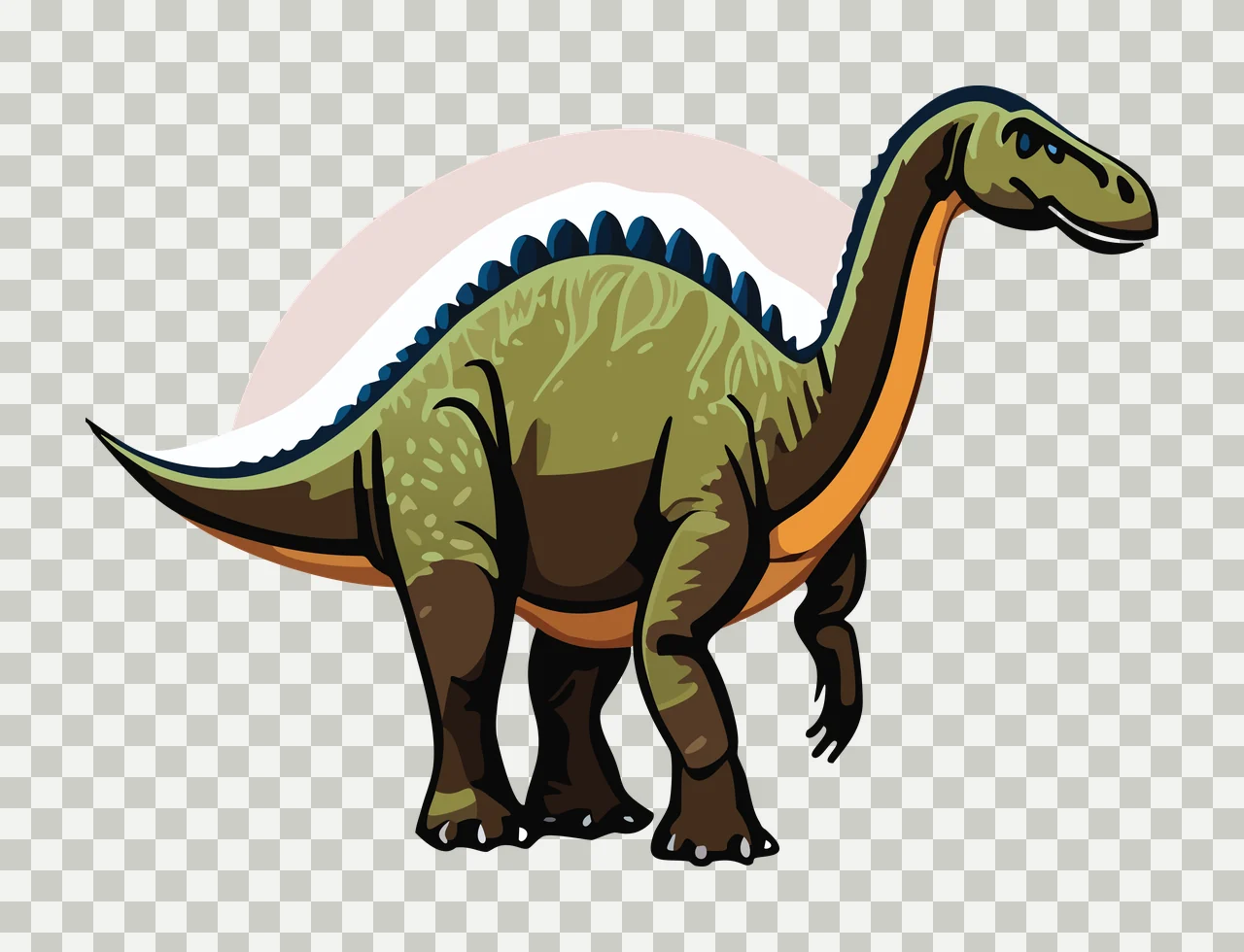 Dinosaur Standing On White Ground line art black creature animal transparency and detail preview thumbnail