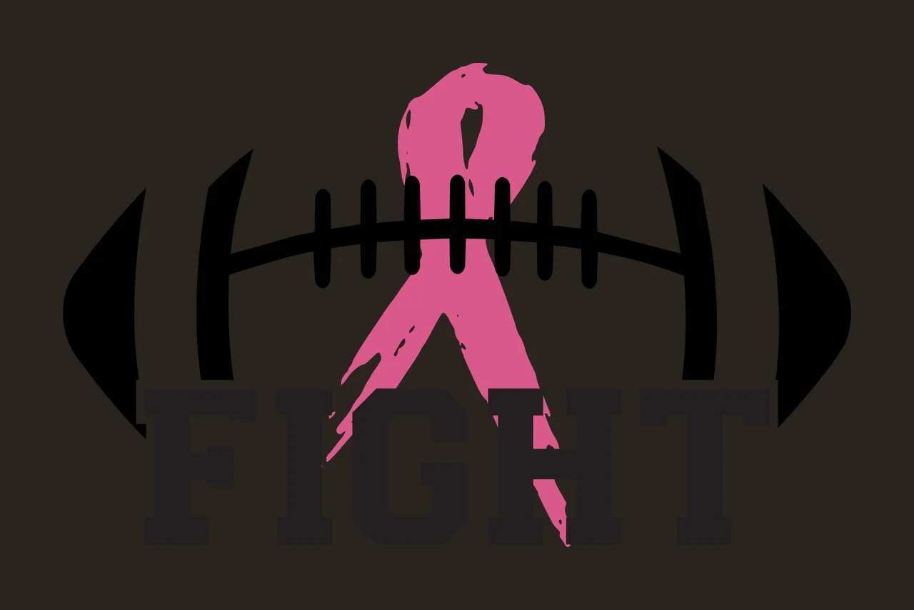 Football Fight Black Silhouette Ribbon Emblem centered white contrast preview thumbnail