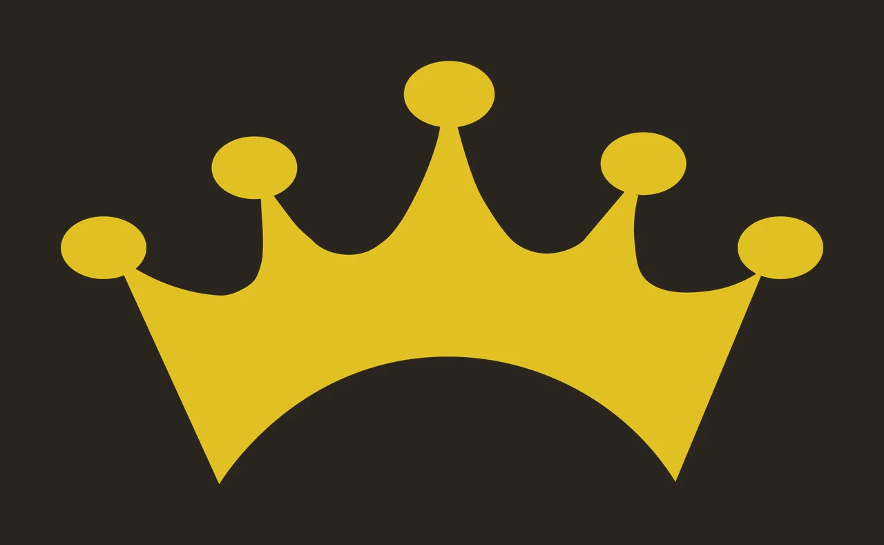 Black And White Simple Graphic Silhouette crown points circles contrast preview thumbnail