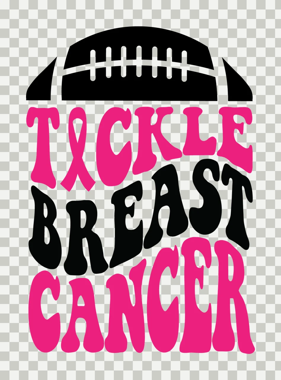 Cancer Football Icon ribbon typography black white sport 3 transparency and detail preview thumbnail
